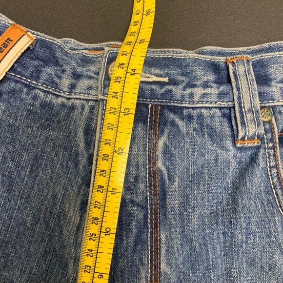 Vtg Rocawear Mens Jeans Blue Baggy Wide Leg Embroidered Patches Y2K‎ 38 x3 3.5 - Picture 12 of 13